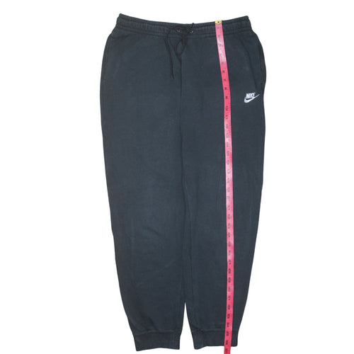 Nike Men's Black XL Fleece Sweatpants with Logo and Drawstring Waist