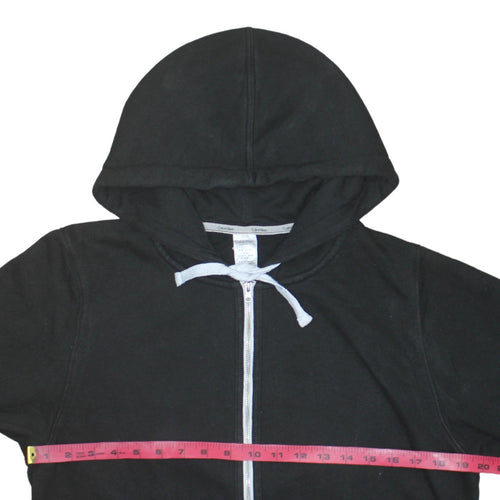 Calvin Klein Womens Black Hooded Zip Pyjama Top L