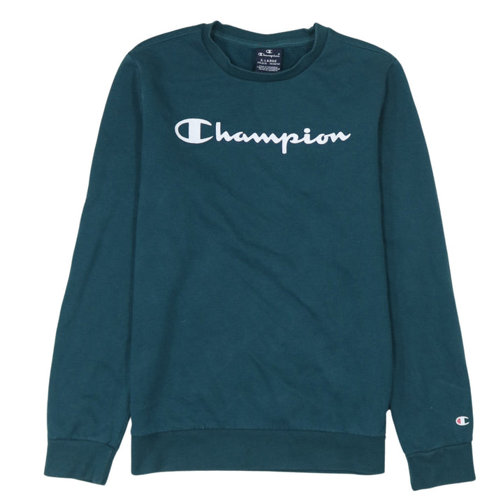 Champion Boys Green Logo Pullover Sweatshirt 13-14 Years