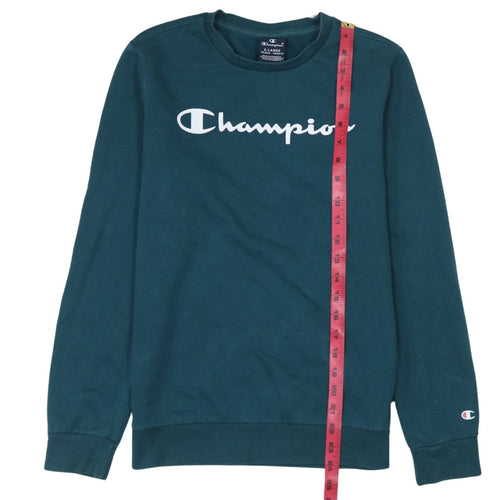 Champion Boys Green Logo Pullover Sweatshirt 13-14 Years