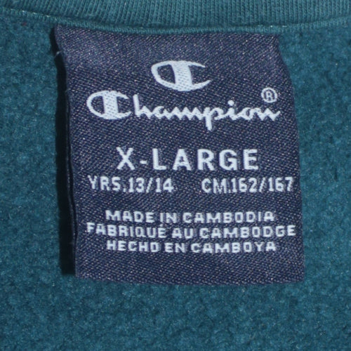 Champion Boys Green Logo Pullover Sweatshirt 13-14 Years