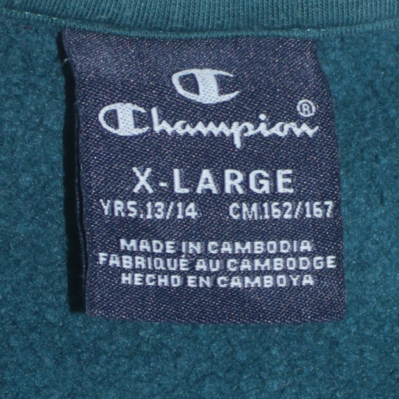 Champion Boys Green Logo Pullover Sweatshirt 13-14 Years