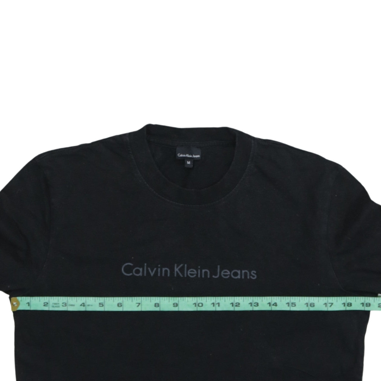 Calvin Klein Jeans Mens Black Long Sleeve Crew Neck Cotton T-Shirt M