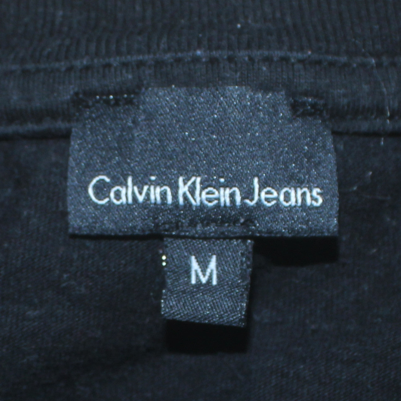 Calvin Klein Jeans Mens Black Long Sleeve Crew Neck Cotton T-Shirt M