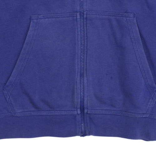 Nike Women Blue Full Zip Hoodie Size M Cotton Blend