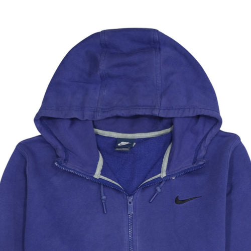 Nike Women Blue Full Zip Hoodie Size M Cotton Blend