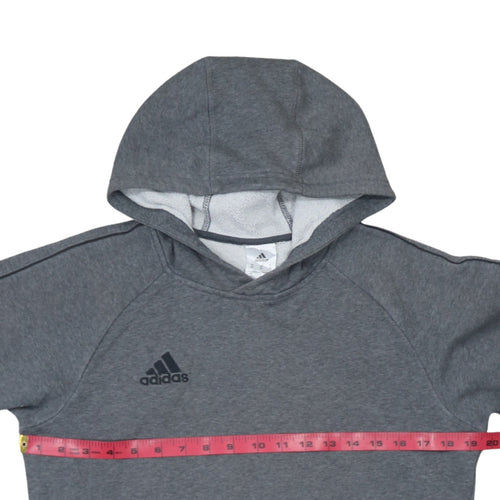 Adidas Men's Grey Pullover Hoodie XS Regular Fit Sportswear