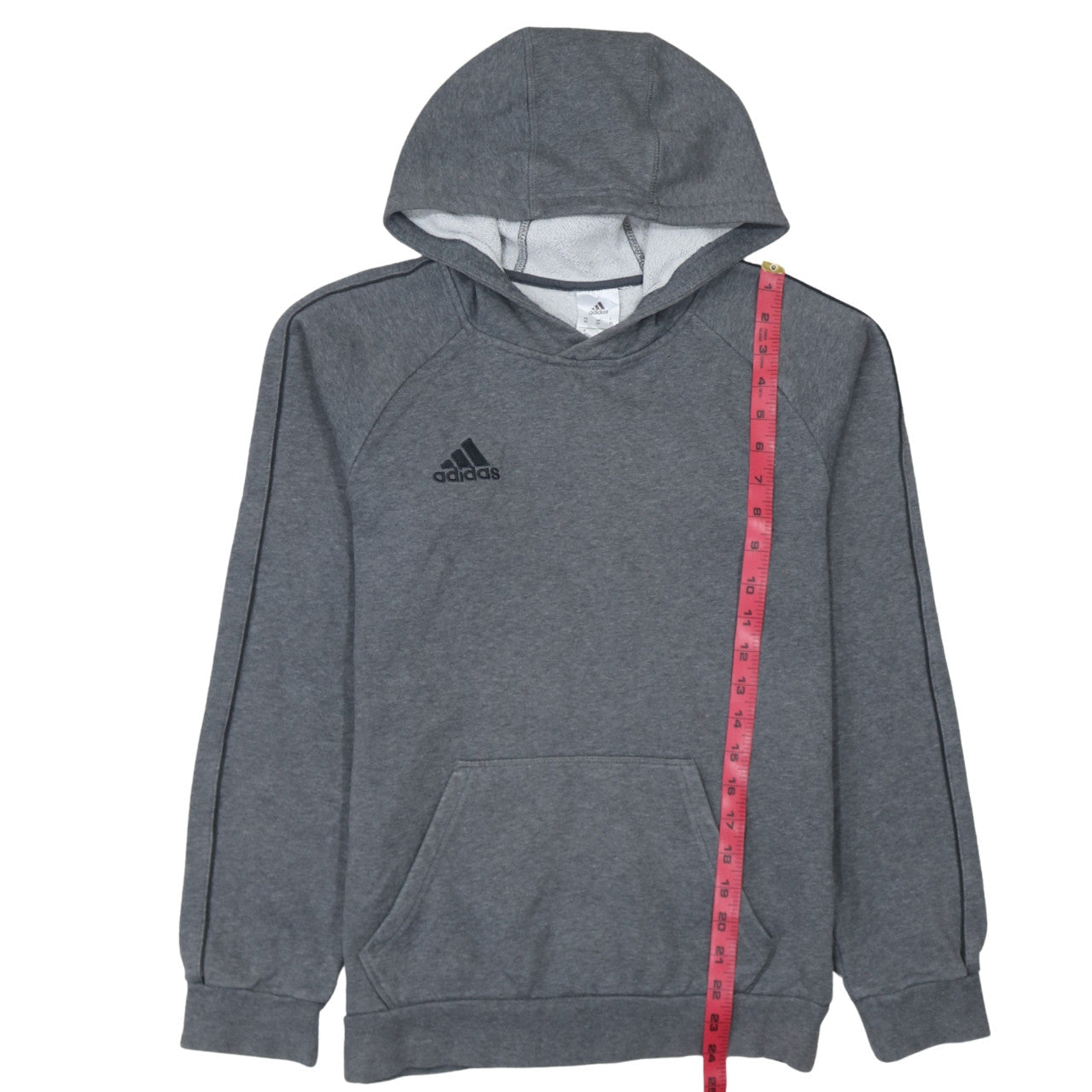 Adidas Men's Grey Pullover Hoodie XS Regular Fit Sportswear