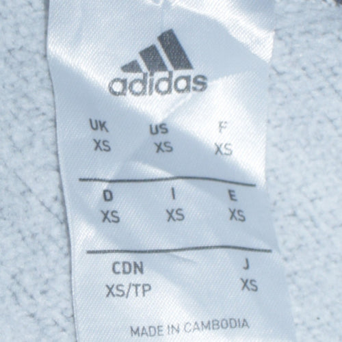 Adidas Men's Grey Pullover Hoodie XS Regular Fit Sportswear