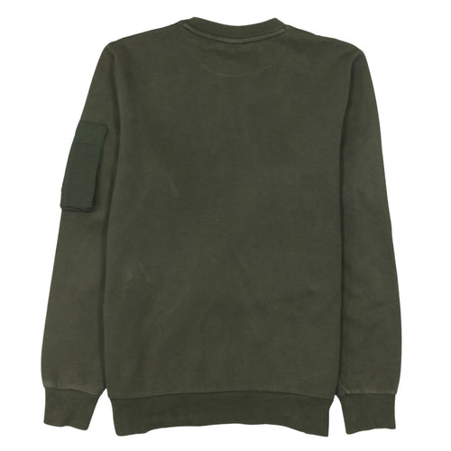 Puma Men’s Green Crew Neck Pullover Sweatshirt M Regular Fit