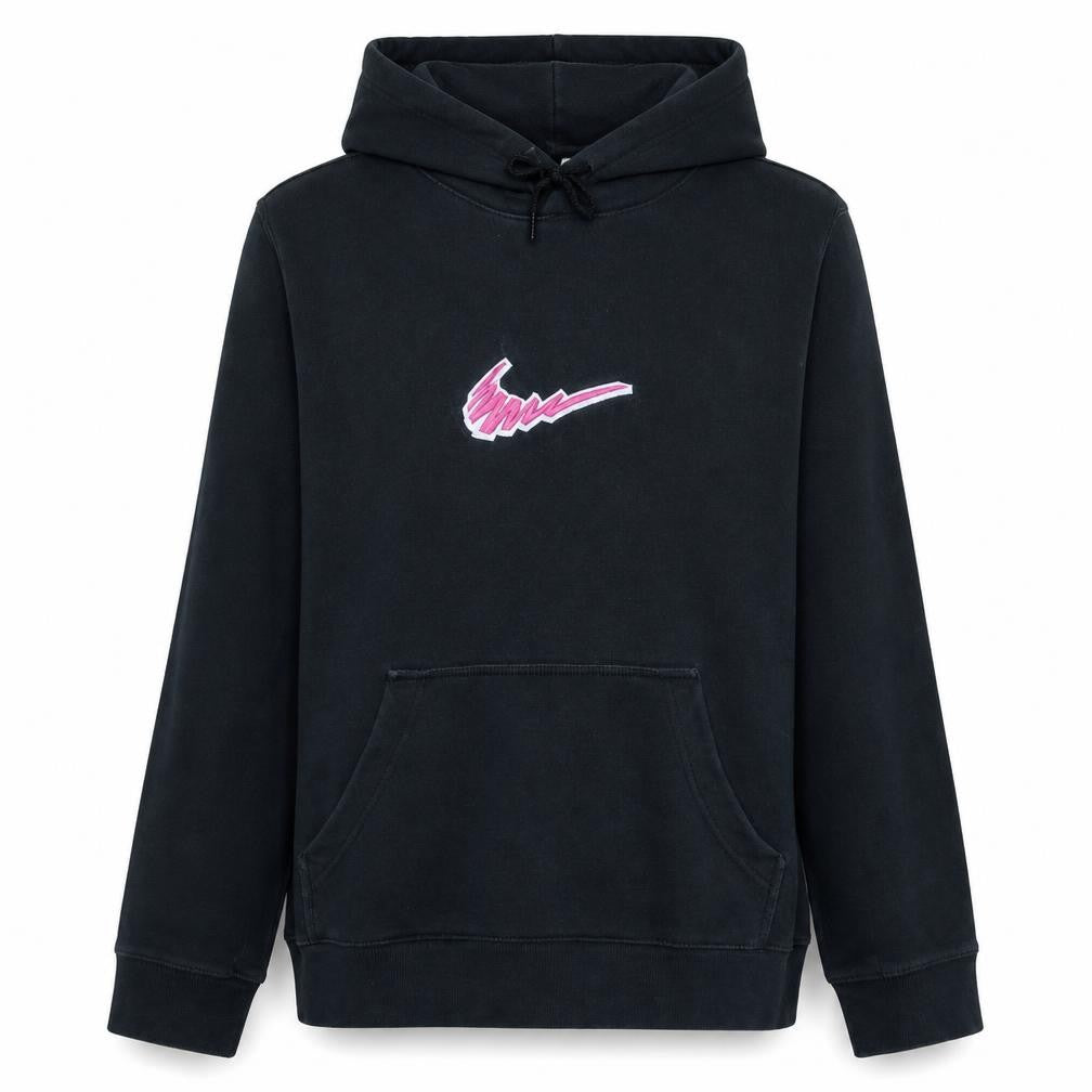Front view of Nike SB Women's Black Pullover Hoodie Medium Cotton Blend Skate Logo