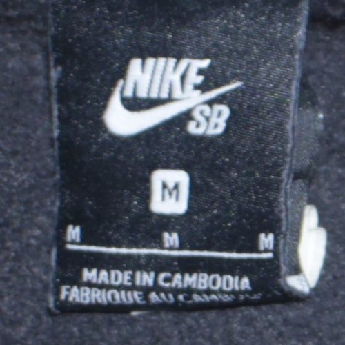 Nike SB Women's Black Pullover Hoodie Medium Cotton Blend Skate Logo