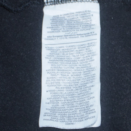 Nike SB Women's Black Pullover Hoodie Medium Cotton Blend Skate Logo
