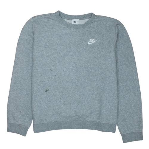 Nike Women's Grey Crew Neck Pullover Sweatshirt Size M