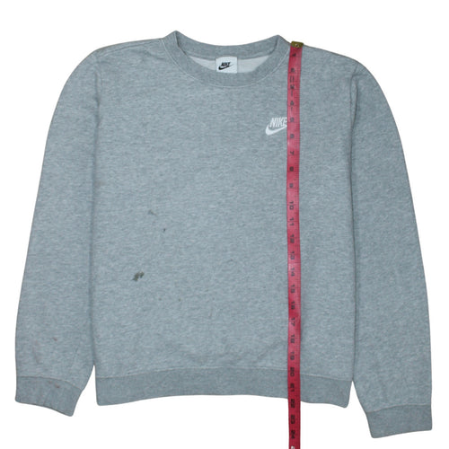 Nike Women's Grey Crew Neck Pullover Sweatshirt Size M