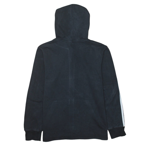 Adidas Boys Black Full Zip Hoodie 13-14 Years Regular Fit Sportswear