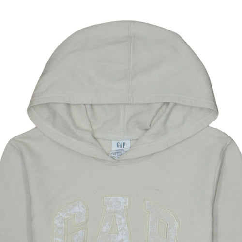 GAP Womens Beige Pullover Hoodie Small Cotton Blend Casual