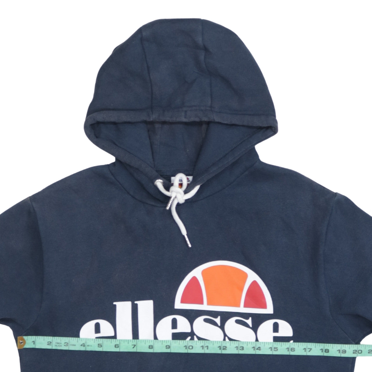 Ellesse Mens Blue Pullover Hoodie Medium Logo Fleece Sweatshirt
