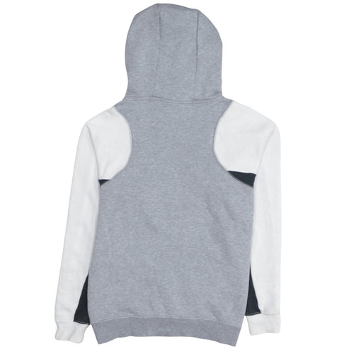 Nike Women Grey Colourblock Hoodie XS Drawstring Hooded Pullover