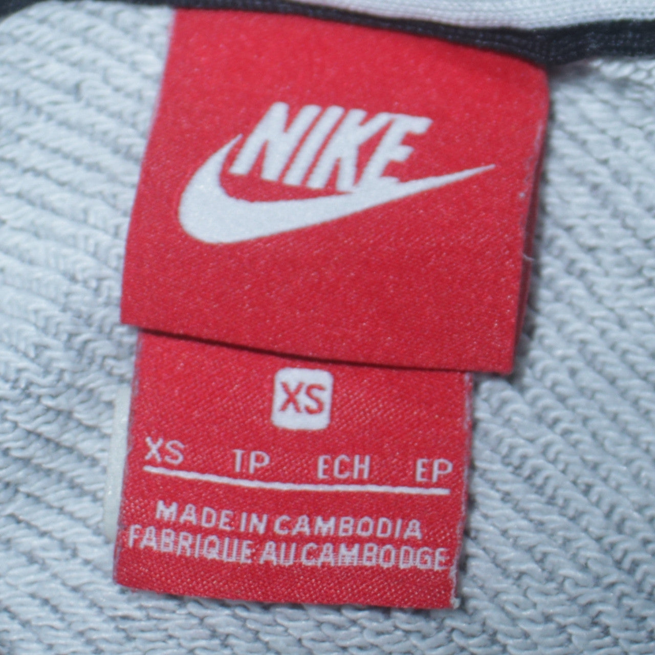Nike Women Grey Colourblock Hoodie XS Drawstring Hooded Pullover