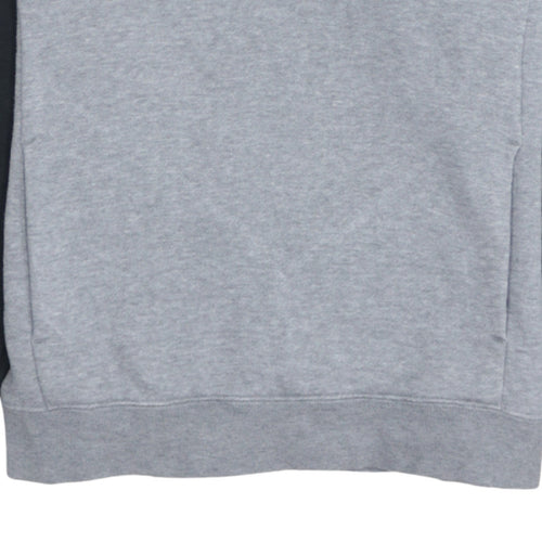 Nike Women Grey Colourblock Hoodie XS Drawstring Hooded Pullover