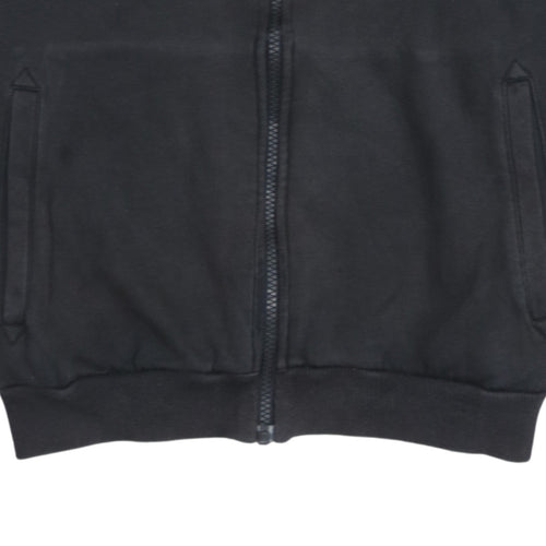 Puma Boys Black Track Jacket Size 14 Years Full Zip Fleece Activewear