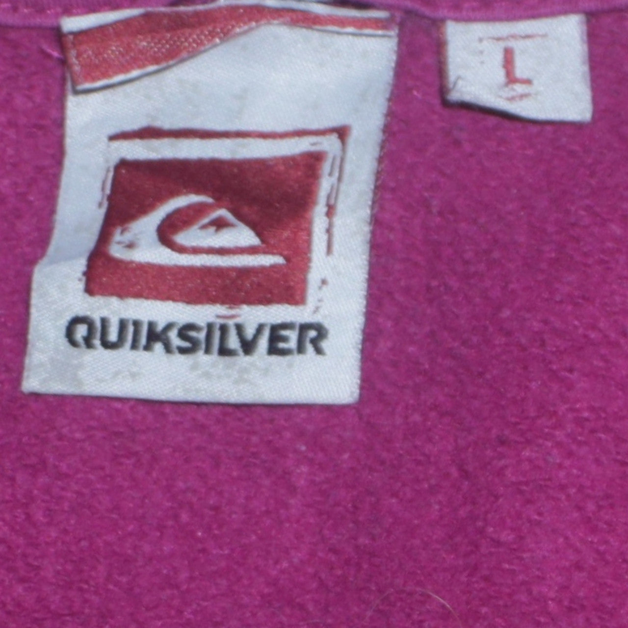 Quiksilver Womens Purple Full Zip Hoodie L Cotton Blend Casual