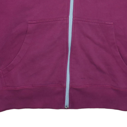 Quiksilver Womens Purple Full Zip Hoodie L Cotton Blend Casual