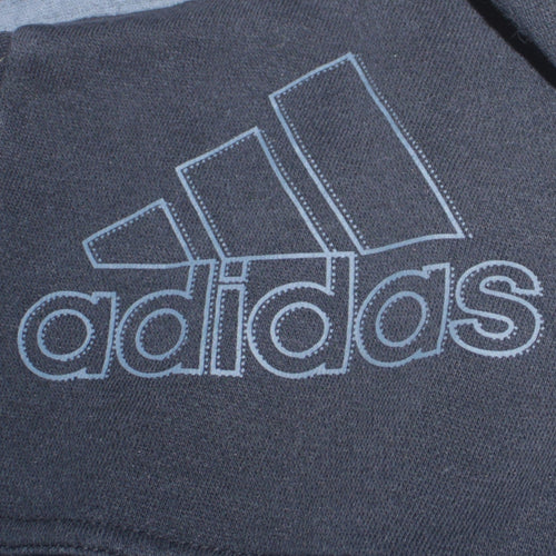 Adidas Boys Black Track Jacket 14 Years Full Zip Sports Activewear