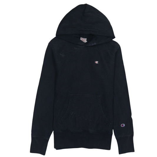 Champion Men's Black Medium Pullover Hoodie Reverse Weave Logo