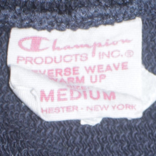 Champion Men's Black Medium Pullover Hoodie Reverse Weave Logo