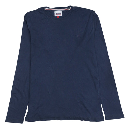 Tommy Jeans Men's Navy Long Sleeve Crew Neck T-Shirt M Cotton