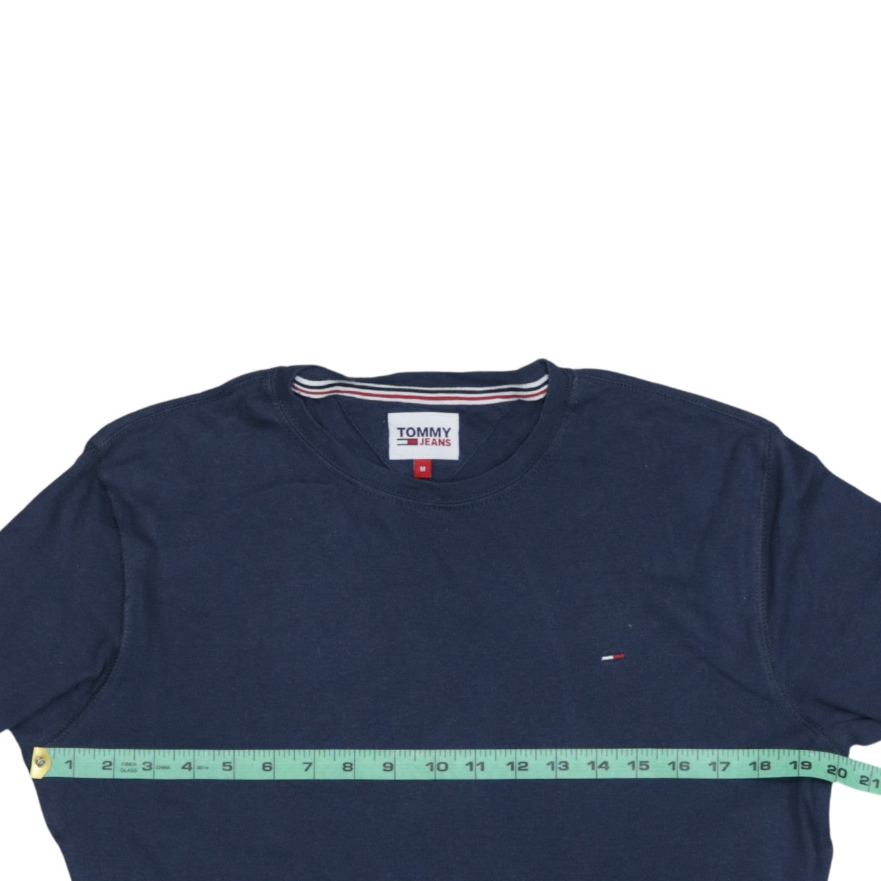 Tommy Jeans Men's Navy Long Sleeve Crew Neck T-Shirt M Cotton