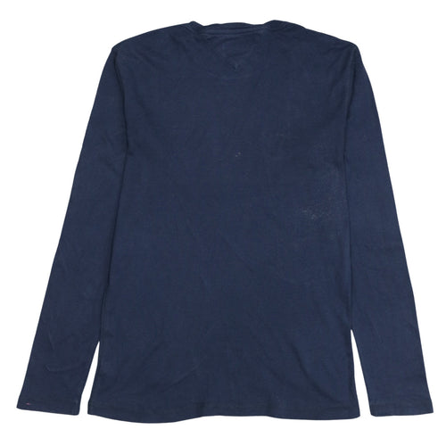 Tommy Jeans Men's Navy Long Sleeve Crew Neck T-Shirt M Cotton