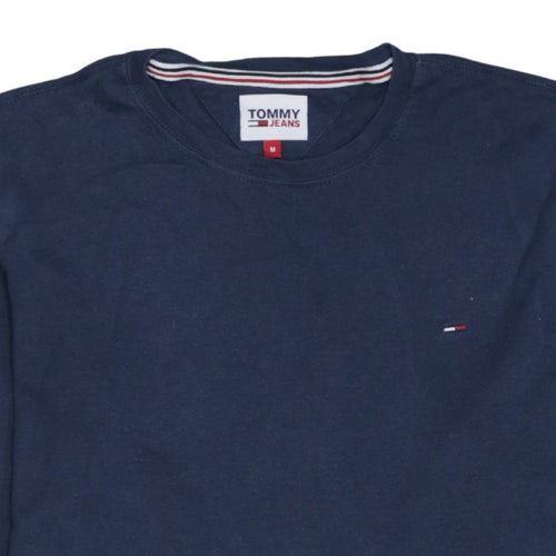 Tommy Jeans Men's Navy Long Sleeve Crew Neck T-Shirt M Cotton
