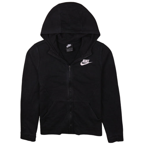 Nike Boys Black Full Zip Hoodie XL 158-170cm Fleece Sportswear
