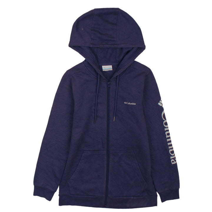 Columbia Women's Navy Full Zip Hoodie Small Lightweight Casual