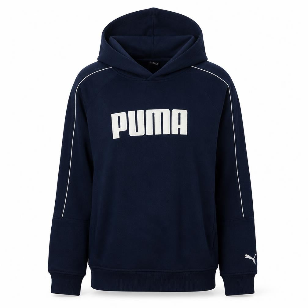 Puma Womens Navy Blue Pullover Hoodie XXL Logo Casual Sweatshirt