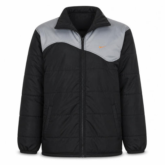 Front view of Nike Men’s Black Track Jacket L Full Zip Lightweight Sportswear