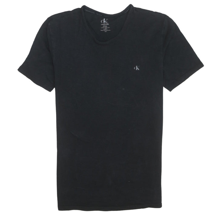 Calvin Klein Men’s Black Cotton Crew Neck Short Sleeve T-Shirt S
