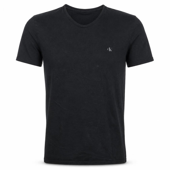 Calvin Klein Men’s Black Cotton Crew Neck Short Sleeve T-Shirt S