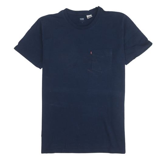Levi's Men's Blue Cotton Crew Neck Short Sleeve T-Shirt M