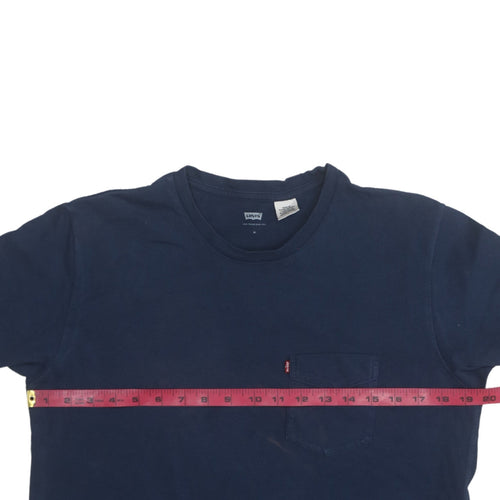 Levi's Men's Blue Cotton Crew Neck Short Sleeve T-Shirt M
