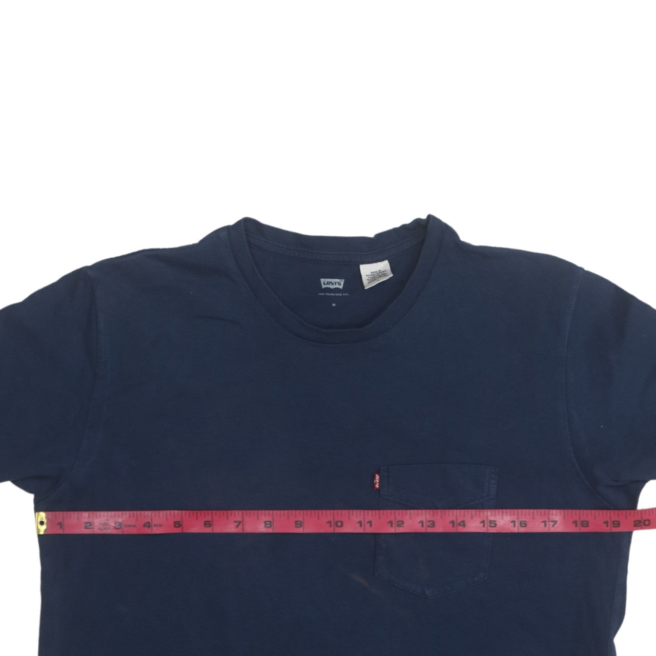 Levi's Men's Blue Cotton Crew Neck Short Sleeve T-Shirt M
