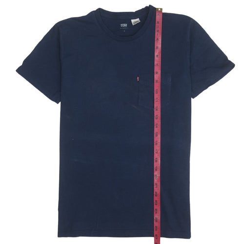 Levi's Men's Blue Cotton Crew Neck Short Sleeve T-Shirt M