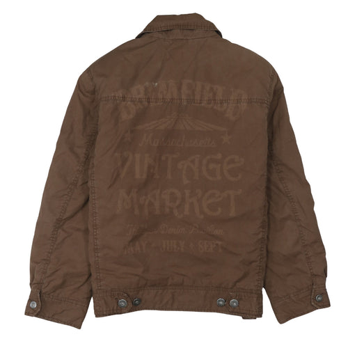 Tommy Hilfiger Men's Brown Cotton Lined Full Zip Jacket Size L