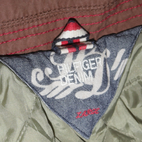 Tommy Hilfiger Men's Brown Cotton Lined Full Zip Jacket Size L