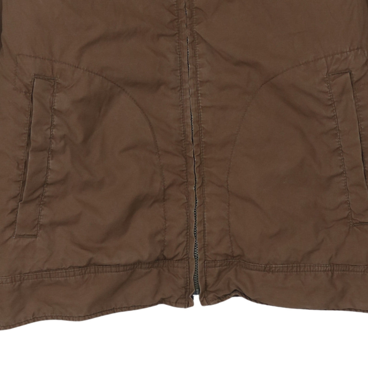 Tommy Hilfiger Men's Brown Cotton Lined Full Zip Jacket Size L