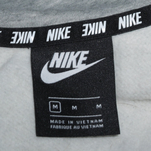 Nike Men's Grey Full Zip Hoodie M Regular Fit Logo Sportswear