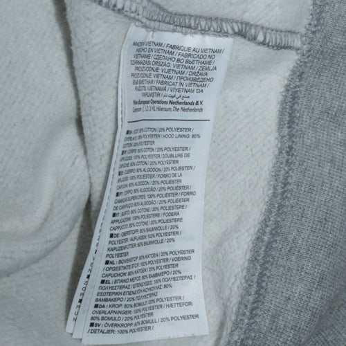 Nike Men's Grey Full Zip Hoodie M Regular Fit Logo Sportswear